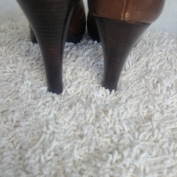 Brown open toe heels - Picture 6 of 9